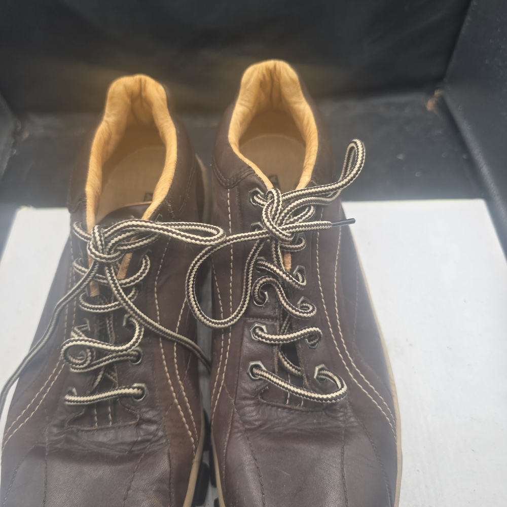 Perry Ellis Brown Lace Up Boots‎